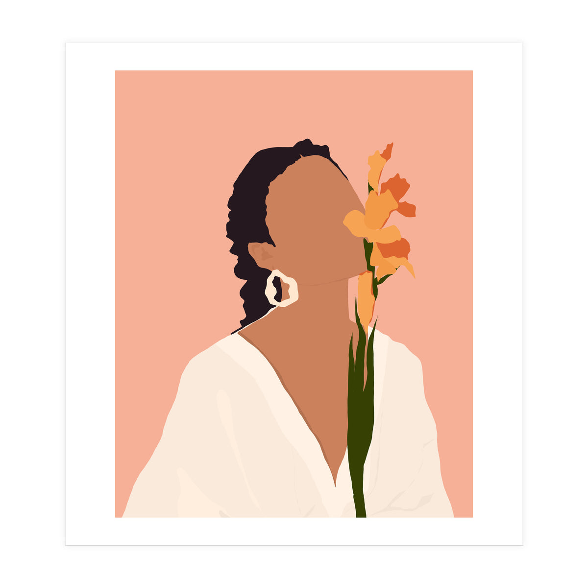 Fervor, Depth Of Feeling, Love Affection Lust Crush, Bohemian Woman Longing Pastel (Print Only)