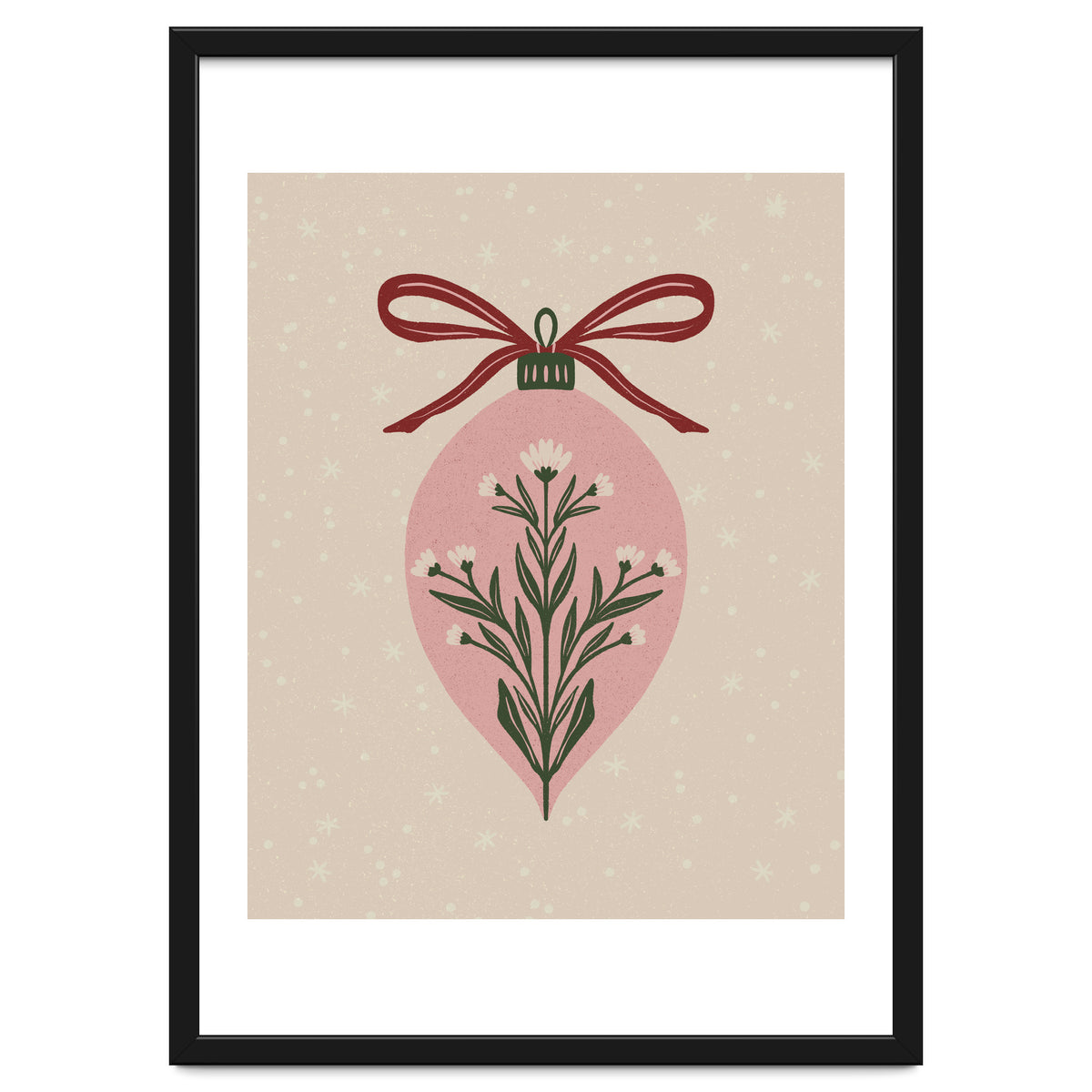 Christmas Floral Globe