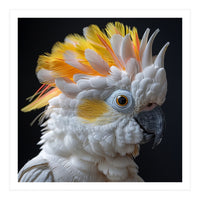 Close Up Of A Cockatoo Parrot With Yellow Crest (Print Only)