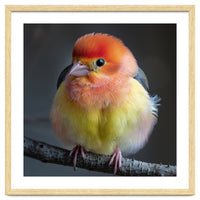 Beautiful Bird With Vibrant Orange And Yellow Plumage