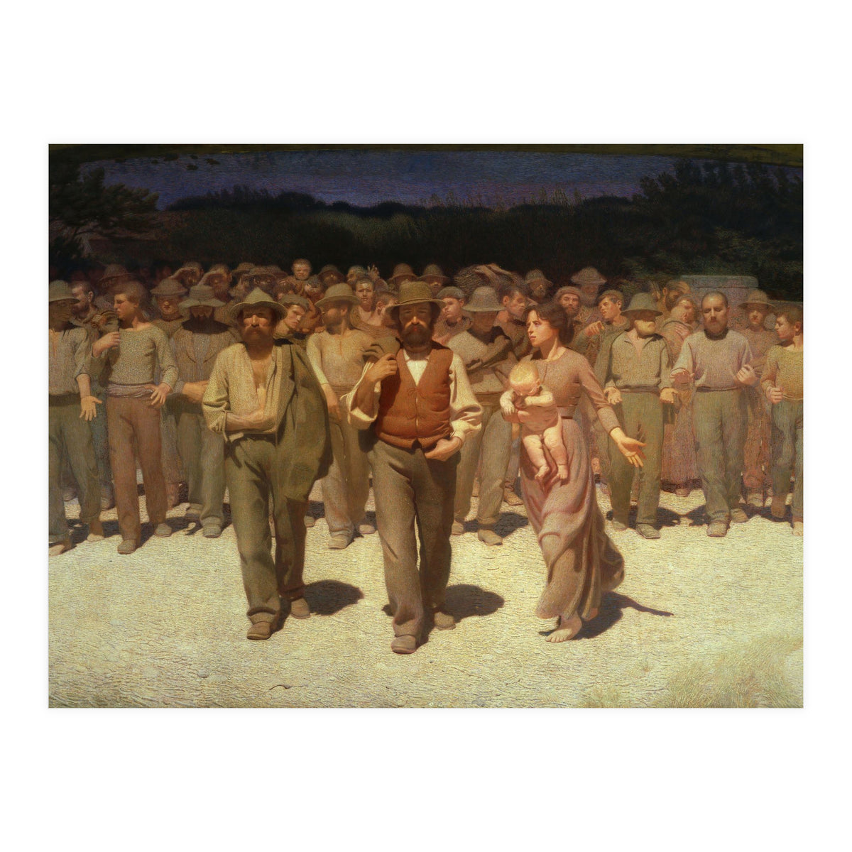 Giuseppe Pellizza da Volpedo / 'The Fourth State', 1901, Oil on canvas, 293 × 545 cm. (Print Only)