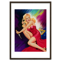 Pinup Girl With A Knife In Self Defense Pose