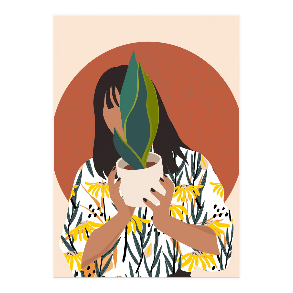 Plant Parent, Botanical Nature House Plants, Floral Bohemian Growth Positivity Care Rustic Garden (Print Only)