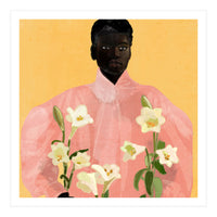 Girl Holding Flowers 2 (Print Only)