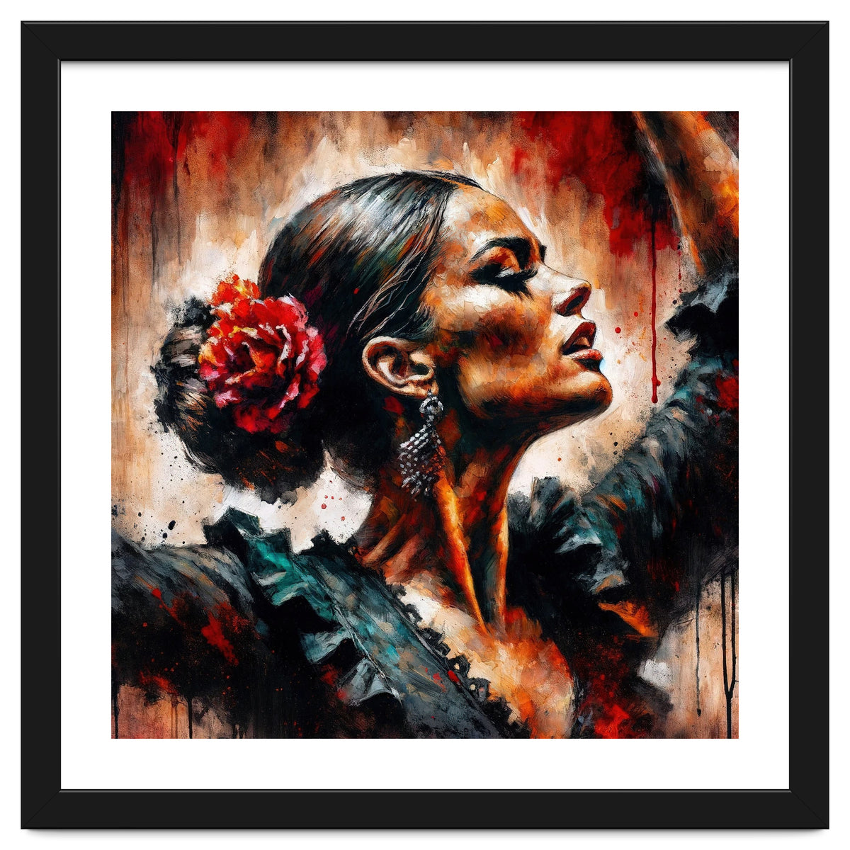 Watercolor Flamenco Dancer #5