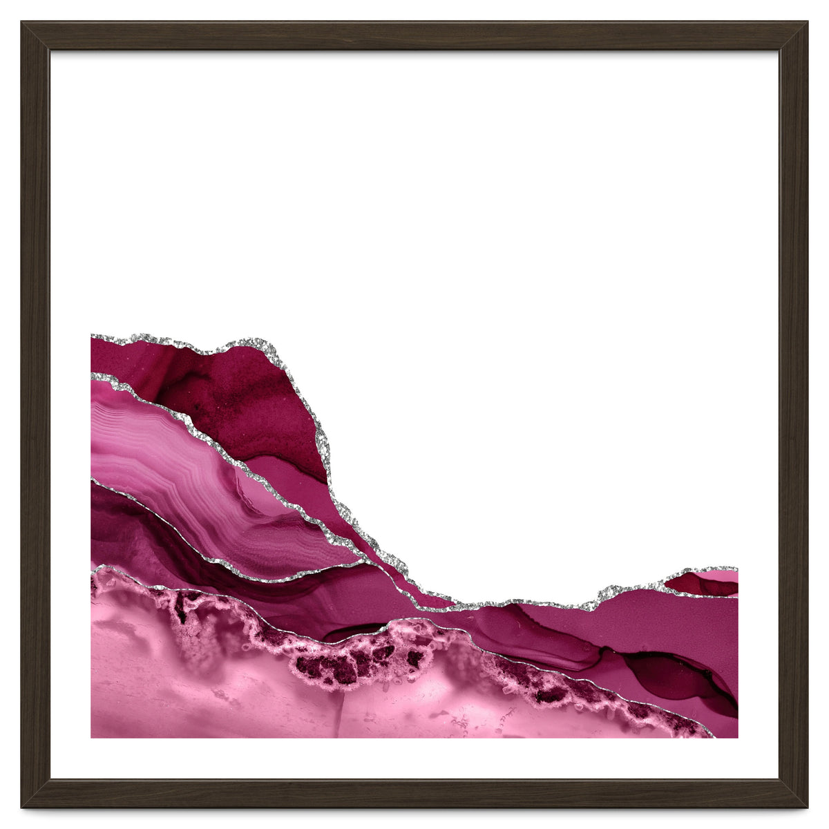 Burgundy & Silver Agate Texture 09