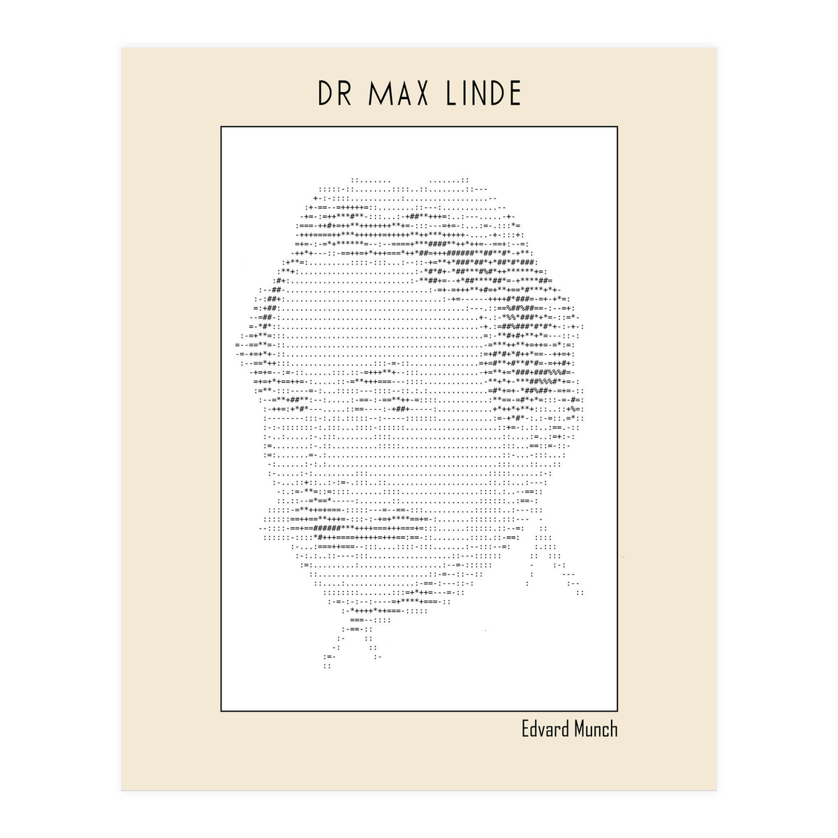 Dr Max Linde – Edvard Munch (ascii Art) (Print Only)