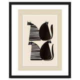 Minimalist Cats In Black And White thumbnail