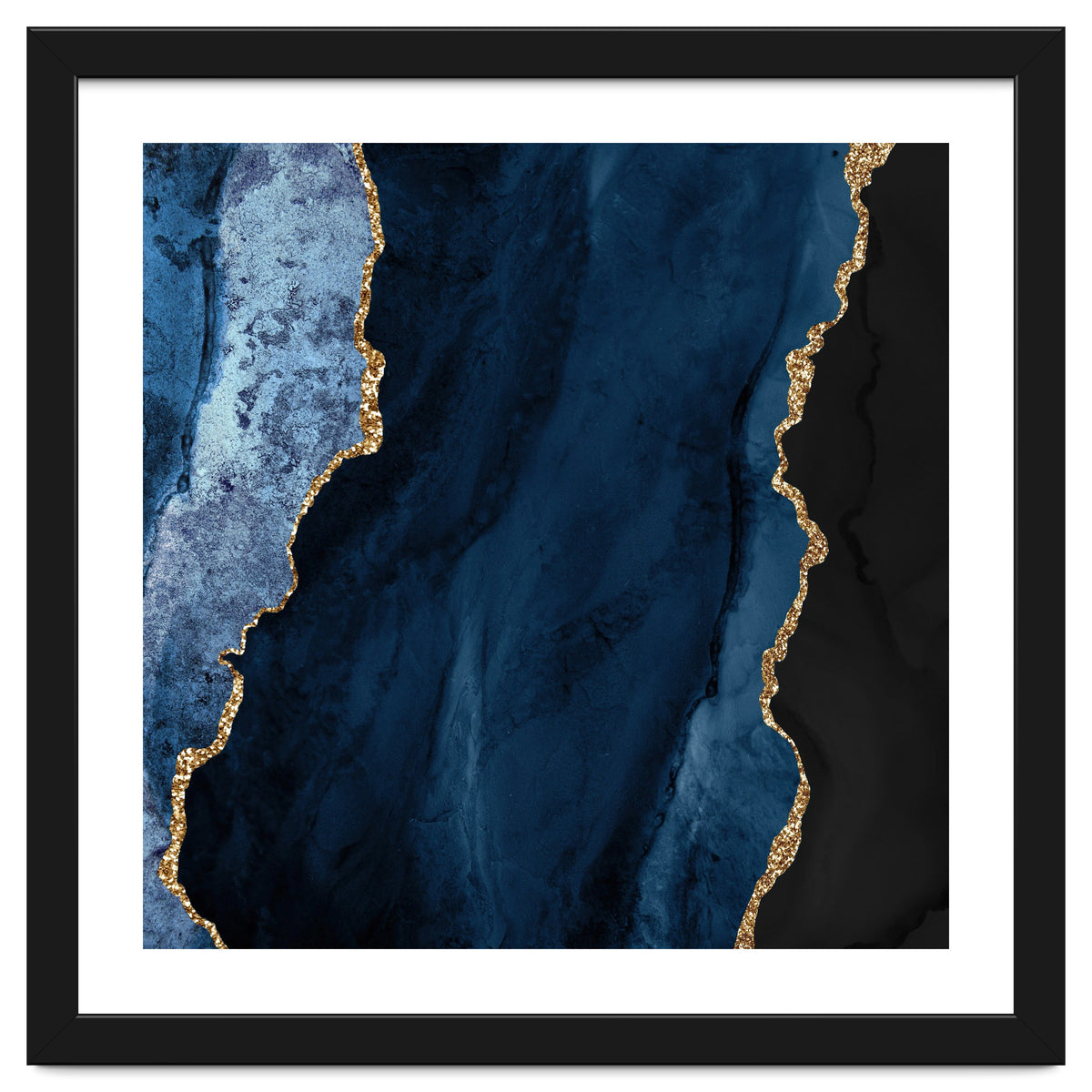 Navy & Gold Agate Texture 01