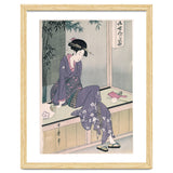 Kitagawa Utamaro (Copy) / 'Mujer sentada en una veranda', ca.  1798; 20th century, Japanese School. thumbnail