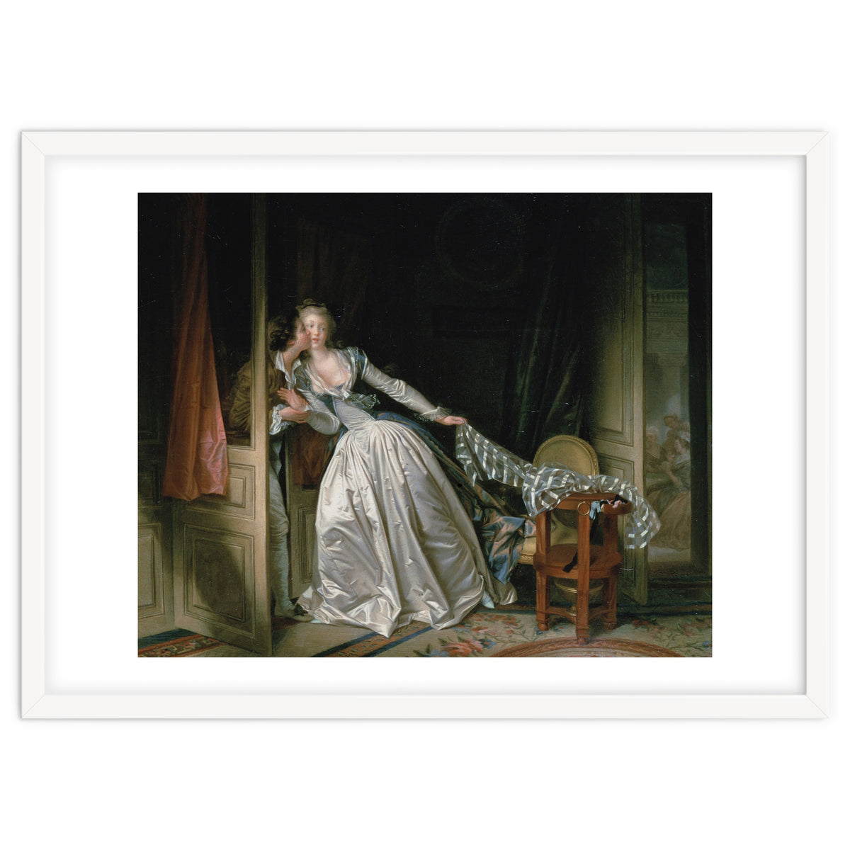 Jean-Honoré Fragonard – The Stolen Kiss | Elegant Rococo Romance & Secret Intimacy
