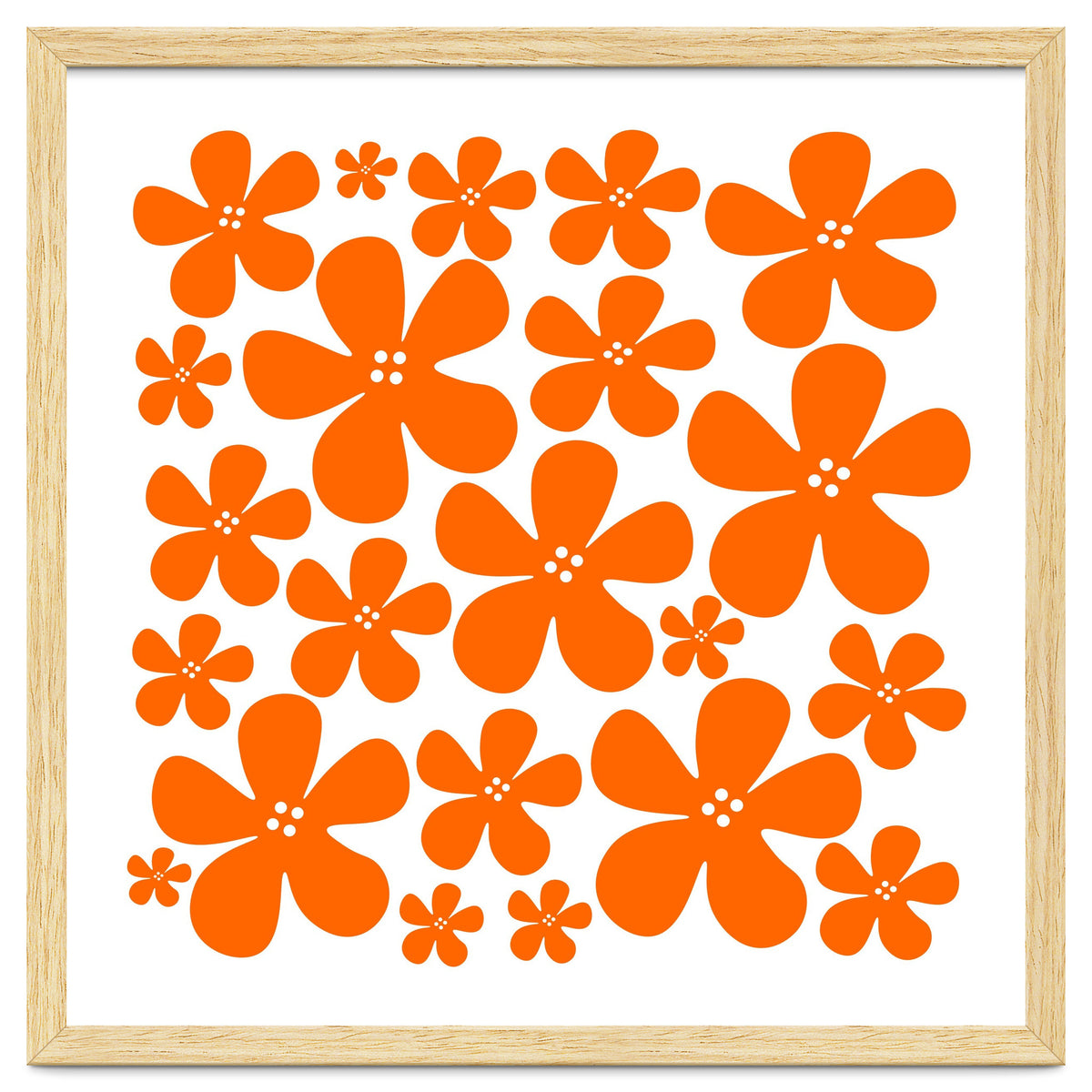 Orange Flowers Pattern