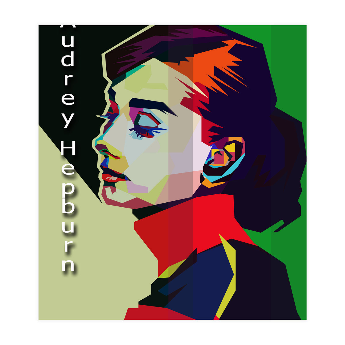 Beauty Audrey Hepburn Pop Art WPAP (Print Only)