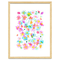 Daisies Spring Floral Pastel Watercolor