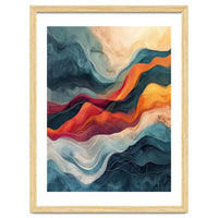Abstract Flowing Mountain Landscape