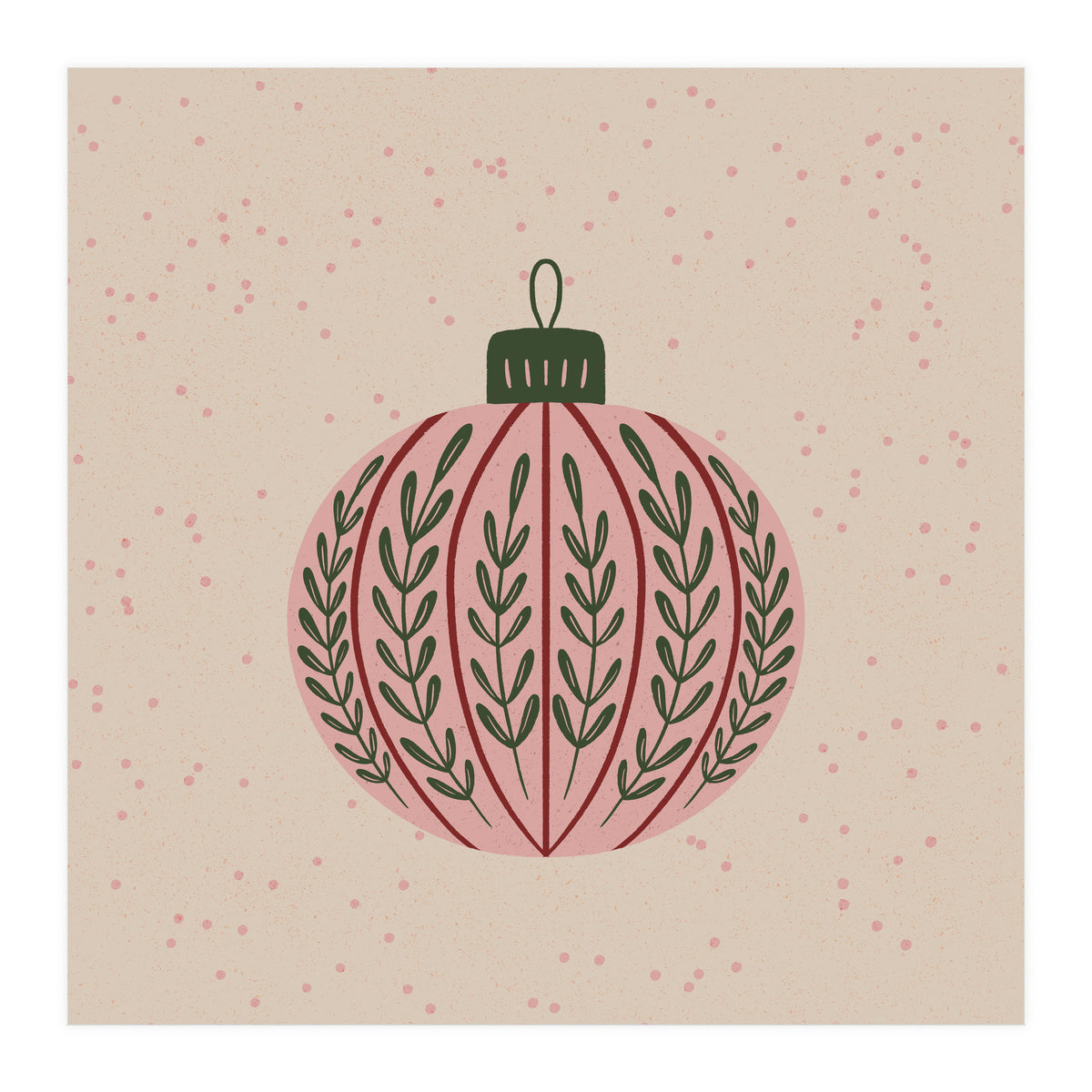 Christmas globe with branches (Print Only)