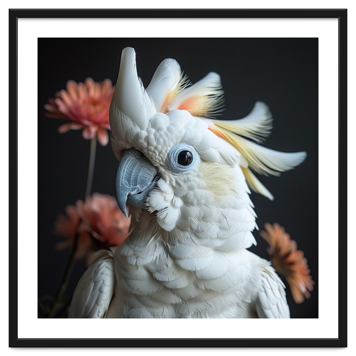 Beautiful Cockatoo Parrot With Yellow Crest