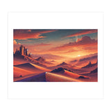 Vintage Chile, Atacama Desert Sunset Poster (Print Only) thumbnail