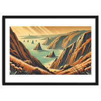 Vintage Cliffside Serenity Poster