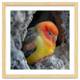 Cute Lovebird Perched On A Rock In A Cave thumbnail