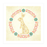 Floral Rabbit Wreath (Print Only) thumbnail