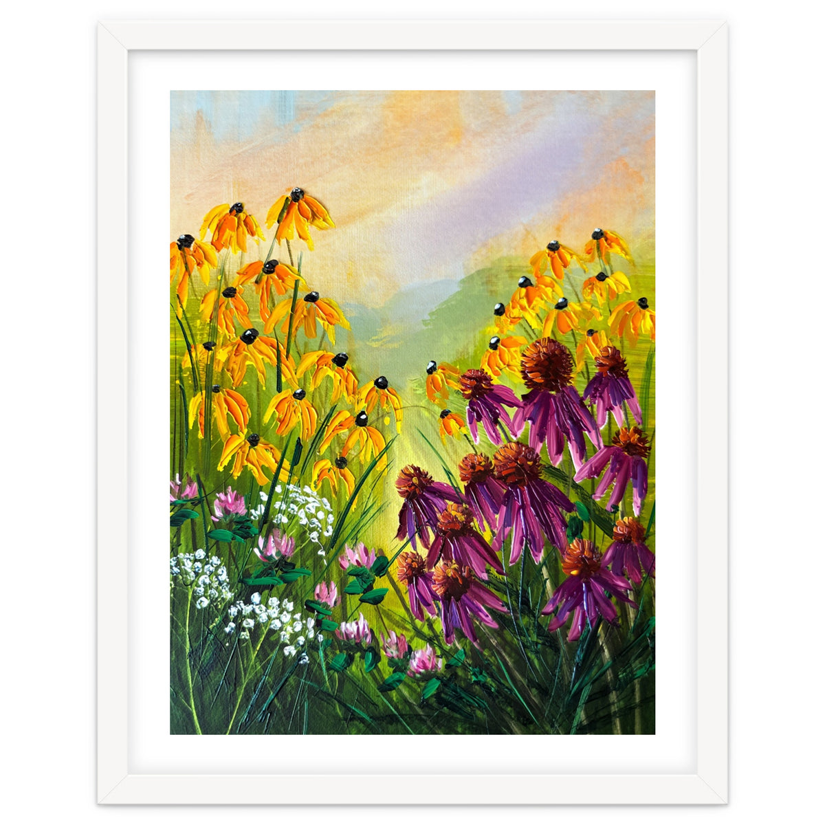 Impasto Wildflower Meadow Painting