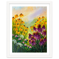 Impasto Wildflower Meadow Painting