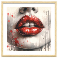 Watercolor Woman Lips #2