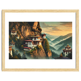 Vintage Bhutan, Mountain Monasteries Poster thumbnail
