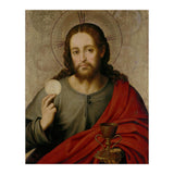 Juan de Juanes / 'The Saviour', 1545-1550, Spanish School, Oil on panel, 73 cm x 49 cm, P00845. (Print Only) thumbnail