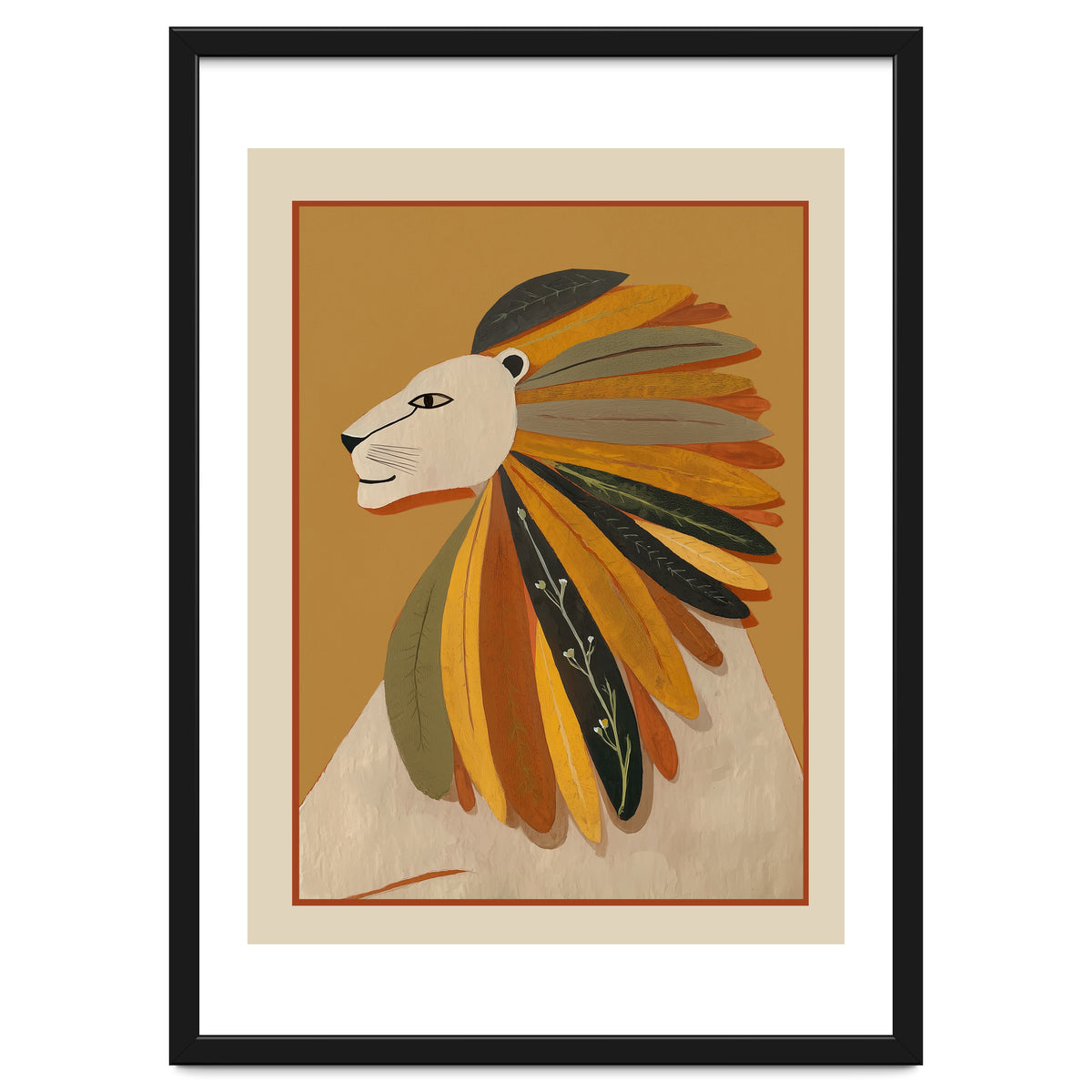 Leaf Mane Lion I