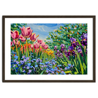 Vibrant Spring Meadow Oil Painting