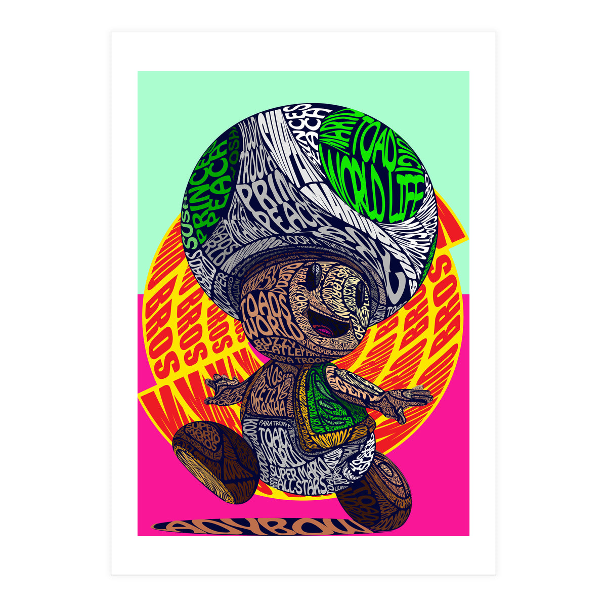 Toad Mushroom Cartoon Pop Art (Print Only)