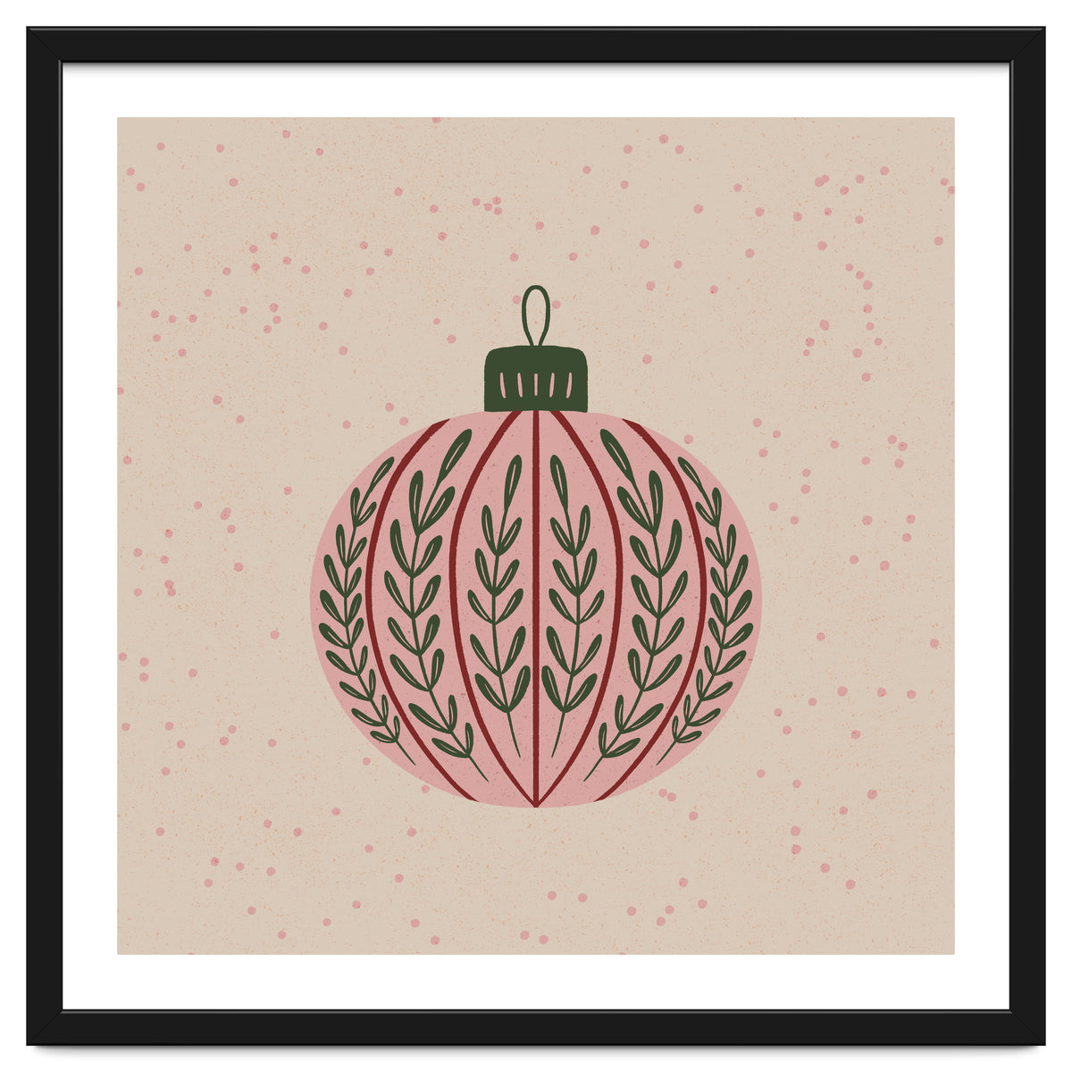 Christmas globe with branches