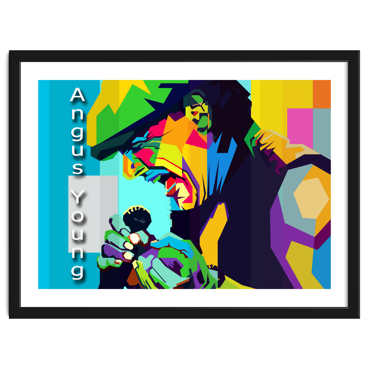 Angus Young Rock Singer Pop Art WPAP