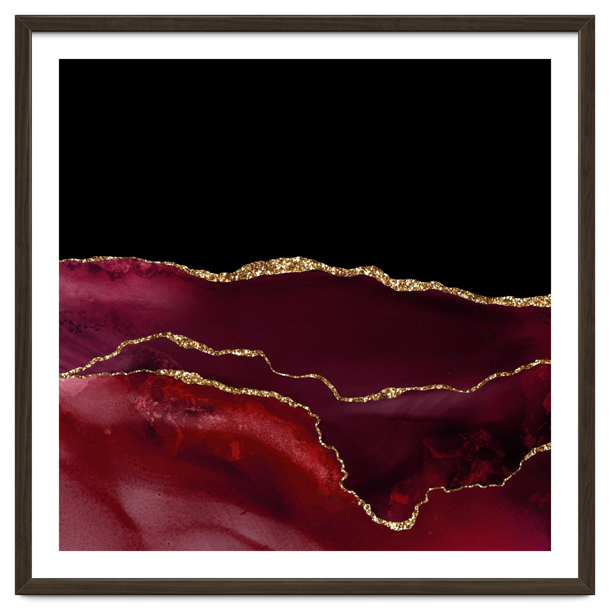 Burgundy & Gold Agate Texture 07