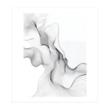 Abstract Black And White Flowing Lines (Print Only) thumbnail