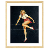 Pinup Girl Crossing The Barbed Wire thumbnail