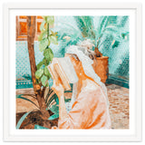Turkish Reader | Morocco Travel Book Club | Modern Bohemian Woman Architecture | Watercolor Painting thumbnail