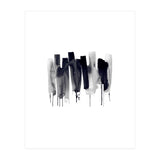 Abstract Watercolor Stripes Minimal Black (Print Only) thumbnail