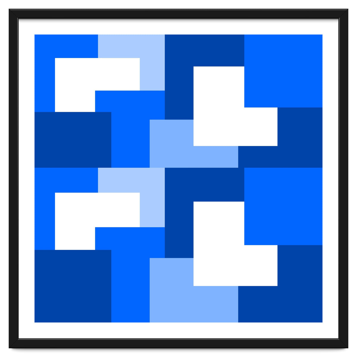 Blue Abstract Square Tiles