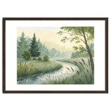 Misty Morning Riverbank: A Woodland Sanctuary thumbnail