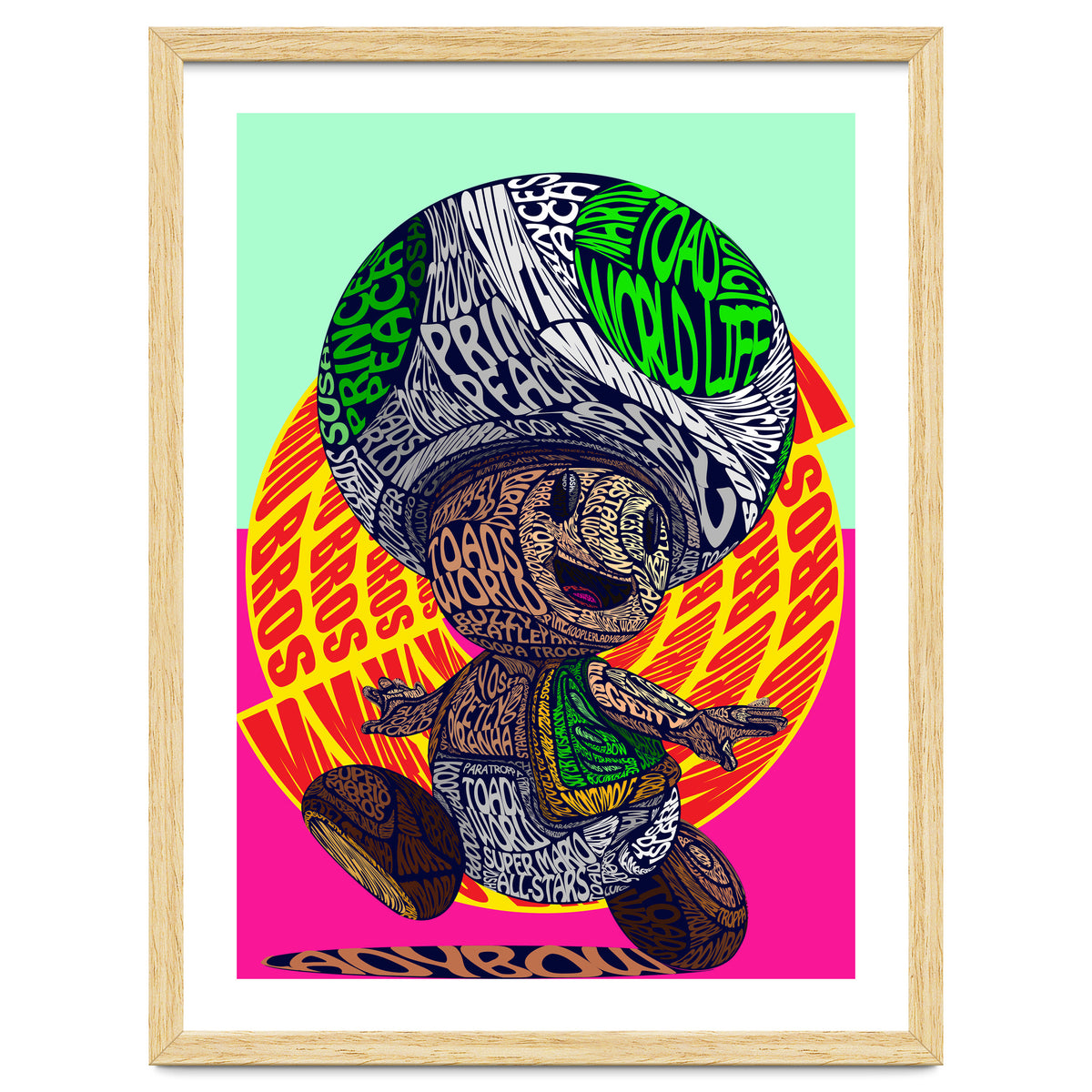 Toad Mushroom Cartoon Pop Art