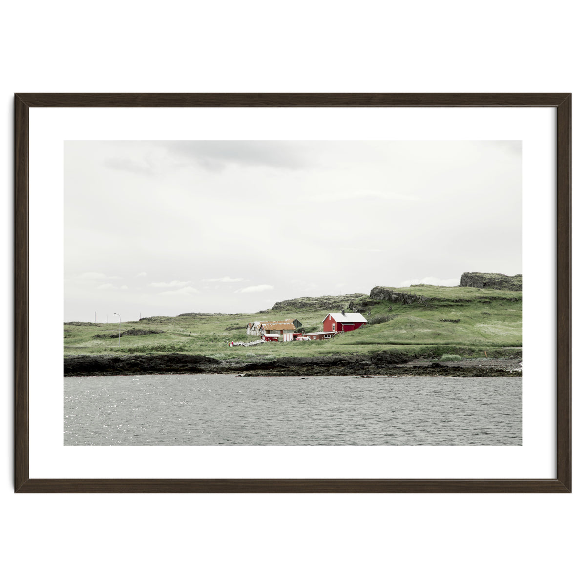 Red house on the shore - Iceland