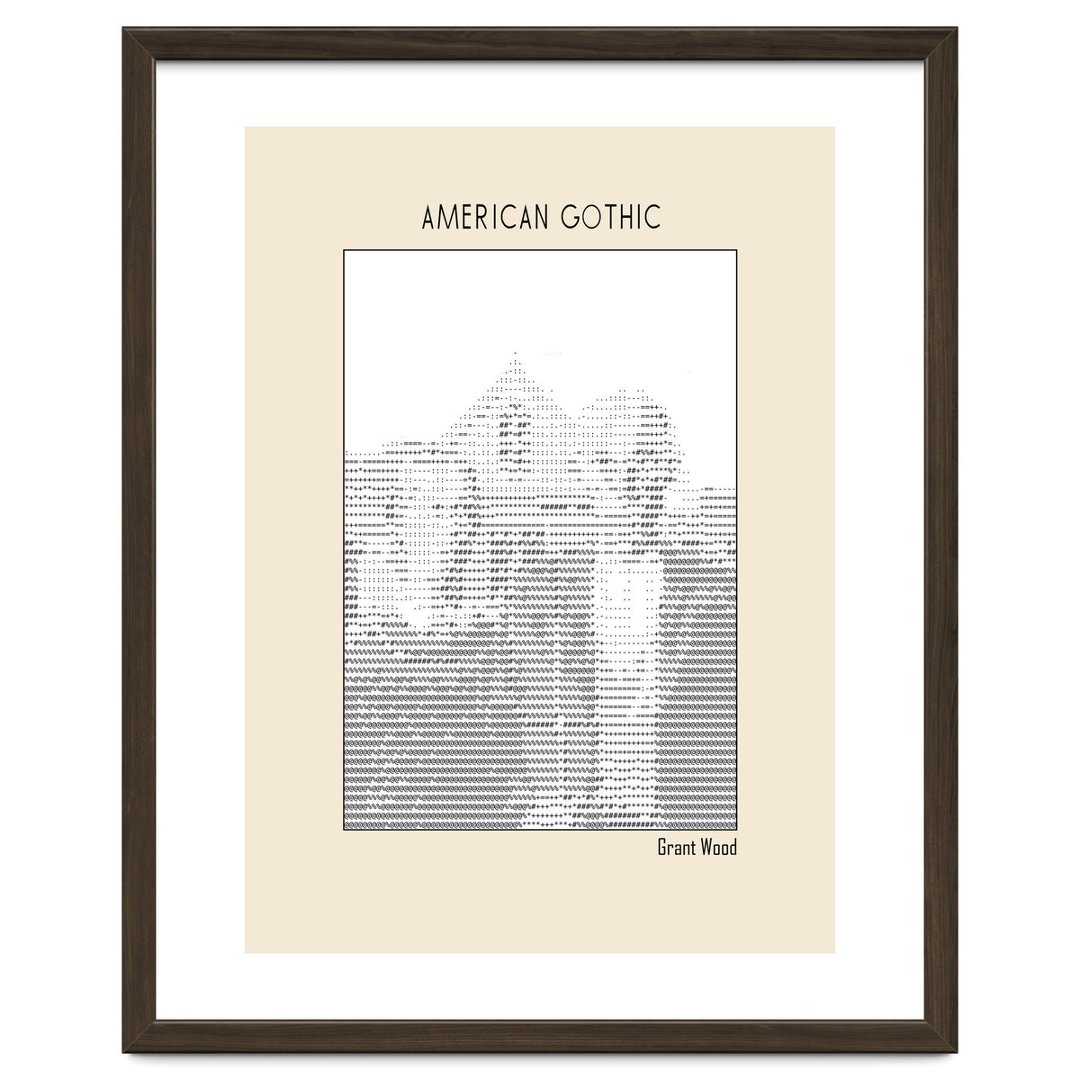 American Gothic – Grant Wood (ascii Art)