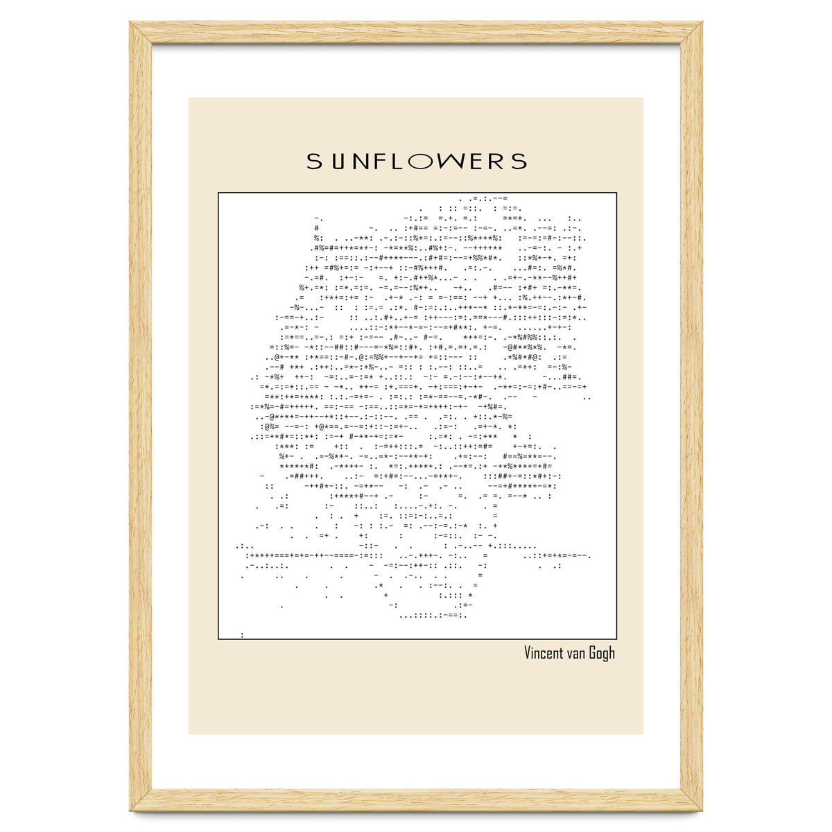 Sunflowers – Vincent van Gogh (1888) (ascii art)