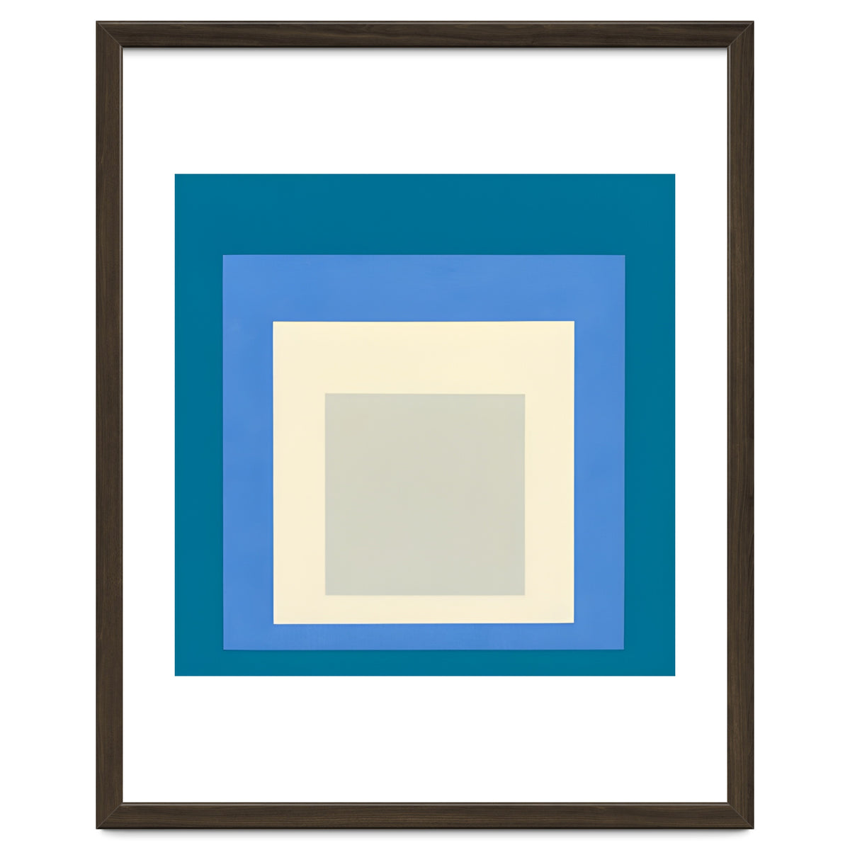 JOSEF ALBERS - HOMAGE TO THE SQUARE: BLUE WHITE GREY