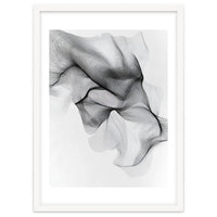 Abstract Black And White Flowing Lines Forming Organic Shapes And Forms