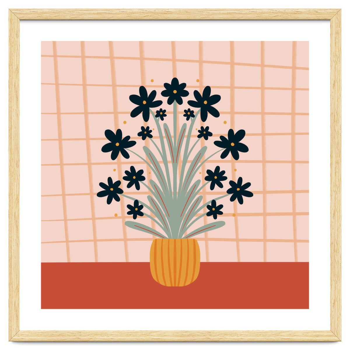 Floral Vase Orange