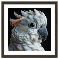 White Cockatoo Parrot With Orange Crest